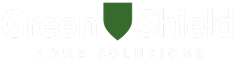 Logo of Green Shield Home Solutions with a shield icon.